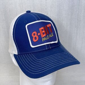 8-Bit Pale Ale Trucker Hat Cap Tallgrass Brewing Mesh Back Snapback Blue White